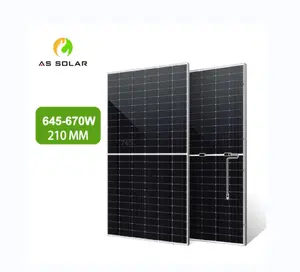 Venda quente Painel Solar 645W 650W 655W 660W 210mm Painéis Solares Monocristalinos