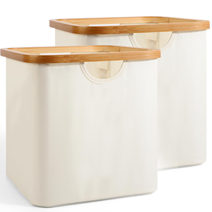 Cesto de Ropa Plegable de Bambú, Cesto de Ropa Impermeable Multifuncional para el Hogar - Product Image 1