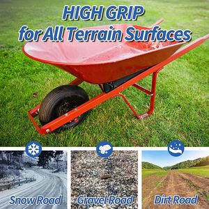 13-Zoll-Schubkarrenreifen, flach freier Vollreifen und Rad mit 5/8 "Achs bohrung, für <span class=keywords><strong>Gorilla</strong></span> Cart Lawn Mover Ersatz - Product Image 6
