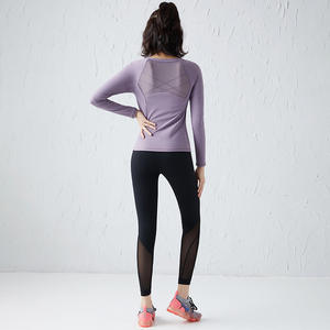 Ln446 Custom Gym Suits Women Active Wear Dancing Leggings Outfits <strong>Supplex</strong> <strong>Activewear</strong> 1 Piece Top Pants Yoga Sets - Product Image 2