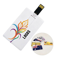 Clé USB Carte de Crédit Personnalisée avec Logo 8 Go 16 Go 32 Go USB 2.0 3.0 Cadeau Promotionnel d'Entreprise avec Boîte Cadeau pour Événements Corporatifs
