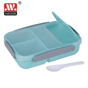 Porta Pranzo in Plastica da 1,8L con 3 Scomparti Separati e Cucchiaio, Ideale per <span class=keywords><strong>Casa</strong></span>, Bambini, Ufficio e Scuola - Product Image 2