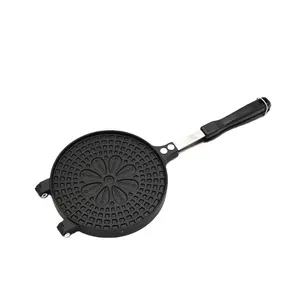 Gaufrier antiadhésif double face en forme de fleur, pour la cuisine et le petit déjeuner