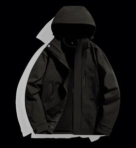 Chaqueta 3 en 1 Desmontable con Cremallera para Hombre, Cortavientos, Impermeable, para Pesca, Senderismo, Escalada y Camping, con Logotipo Personalizado - Product Image 2