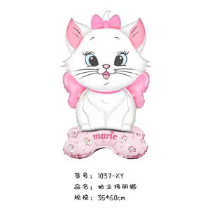 Dessin animé Marie chat thème rose feuille ballon unique hélium ballon pour enfants fê<span class=keywords><strong>te</strong></span> d'anniversaire décorations Animal dessin animé feuille - Product Image 3