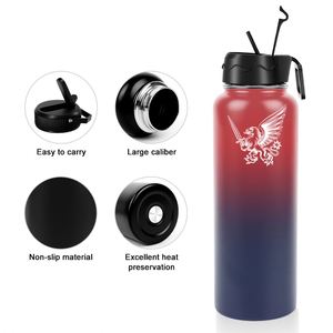 Botella de Agua Aislada al Vacío, Ecológica, Portátil, para Viajes, con Asa, para Agua Fría y Caliente - Product Image 6