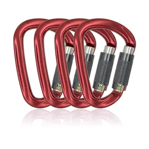 China Supplier Wholesale Professional Rock Climbing Alloy Aluminum Carabiner Hook Custom