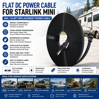 Langes Flachkabel für Starlink Mini, 10M 32,8FT, Wasserdichtes Ersatz-Stromkabel für RV und netzunabhängige Installationen