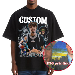 T-Shirt di Alta Qualità con Collo Rotondo, 230 Gsm, Logo Personalizzato, Oversize, in Cotone Stampato, Magliette Pesanti da Uomo - Product Image 3