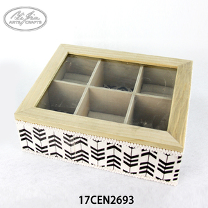 Hecho a mano de la <span class=keywords><strong>joyería</strong></span> de almacenamiento caja de embalaje de cajas con tapa de vidrio - Product Image 3