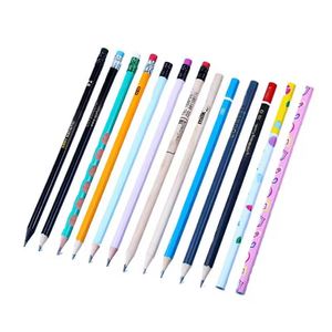 Crayon en bois personnalisé avec gomme, logo personnalisable, 7 pouces, HB 2B 2H, promotion rentrée scolaire, vente en gros - Product Image 2