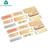 Etiquetas de metal personalizadas con logotipo, accesorios de hardware, bolsas, etiquetas de placa de metal con logotipo para ropa