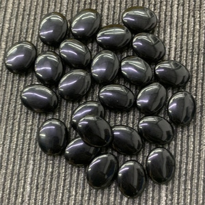 Venta al por mayor 45mm cristales piedra curativa Natur negro obsidiana cristal Palma piedra para la venta - Product Image 1