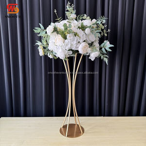 Customize Size Gold Metal Flower <b>Stand</b> New Arrival SMOOTH Wedding Centerpieces for Parties Tall <b>Stand</b> for Flowers - Product Image 1