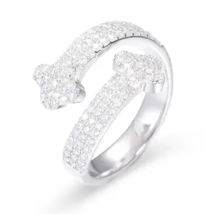 Сногсшибательное кольцо из серебра 925 пробы с муассанитом, драгоценный камень в форме клевера, ювелирные украшения
