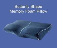 Oreiller cervical en mousse à mémoire de forme orthopédique en latex, certifié OEKO-TEX, forme papillon, amovible et lavable