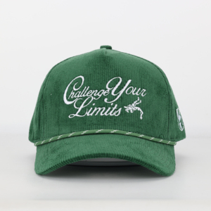 Casquette de baseball verte personnalisée pour adultes, 5 panneaux, fermeture snapback, logo brodé, design structuré style Dad Hat, en velours côtelé avec cordon – pour usage extérieur - Product Image 1
