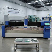 Centre d'usinage CNC HMI pour le verre 2500x1500 MM, multifonctionnel, perçage, fraisage, rectification des bords, polissage, changeur d'outils automatique, moteur PLC