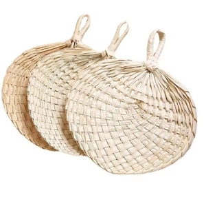Abanico de Mano de Rafia Natural, Estilo Bohemio, Hecho a Mano, Ecológico, Colgante de Pared, Hogar, Art Deco, Playa, Boda, Diario, Bohemio - Product Image 4