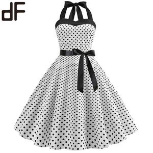 Modest Fashion <strong>Princess</strong> Stylish Lady <strong>Dress</strong> Sleeveless Party Evening Semi Formal <strong>Dress</strong> for Women White Polka Dot <strong>Dress</strong> - Product Image 1