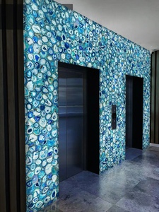 Lastra di Agata Blu di Lusso Popolare per Piani di Lavoro in Pietra, Top Cucina e Banconi Reception in Gemma Blu - Product Image 4