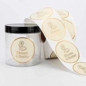 Rouleau d'autocollants en vinyle ronds personnalisés et imperméables – Étiquettes pour produits alimentaires avec impression de logo en feuille d'or et code QR - Product Image 5