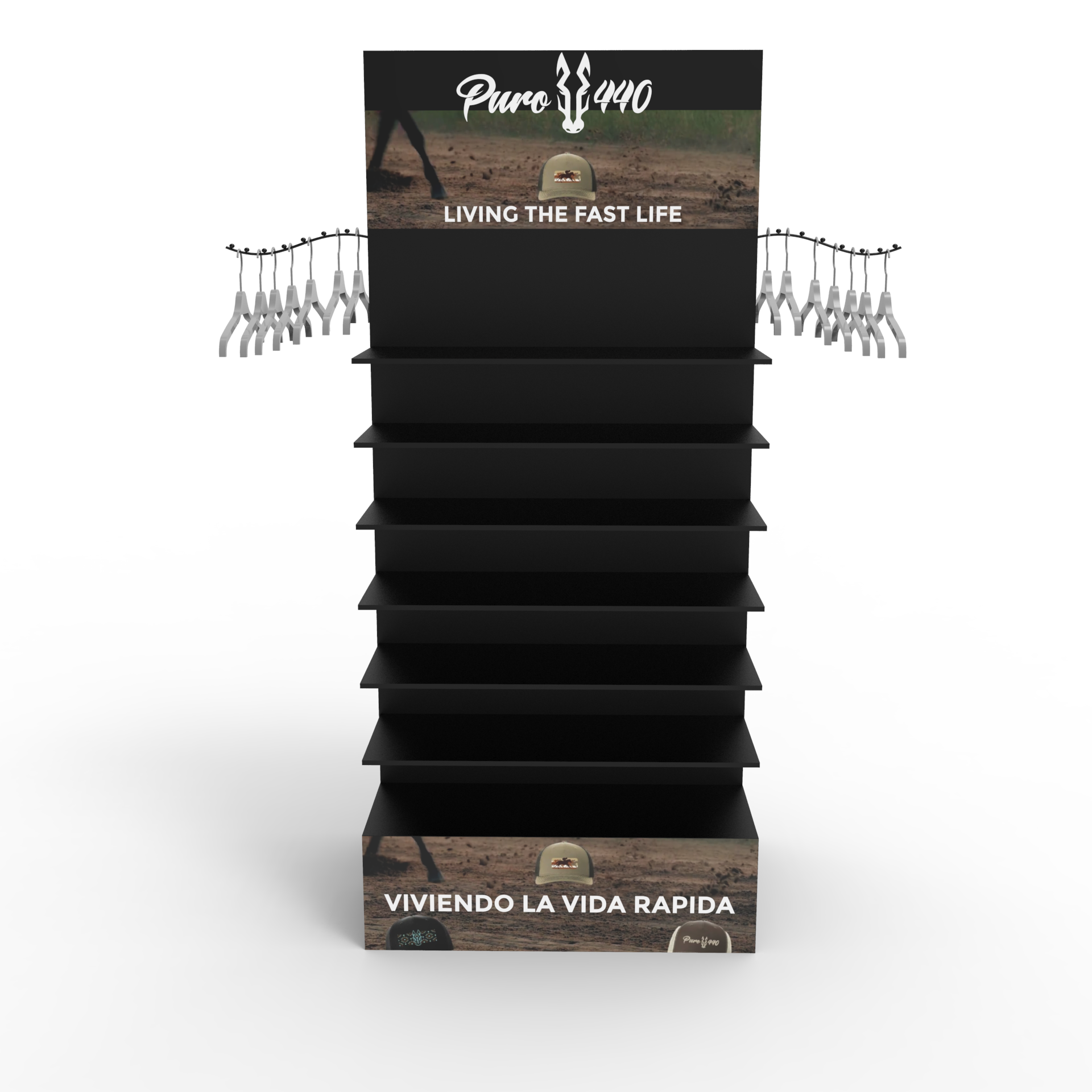 Customizable Baseball Cap Metal Layer Clothing Hook Display Rack for Hat Display Racks in Commercial Supermarkets — view 5