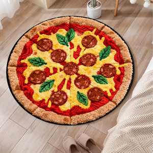Nonslip vui tùy chỉnh in Thảm chết cắt bánh hamburger và bánh Pizza mô hình phim hoạt hình trang trí thảm - Product Image 5
