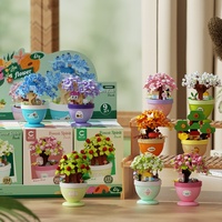 Cadeau pour la Journée des enfants, blocs de construction en plastique PVC éducatifs, bouquets de fleurs, jouets à petites particules, récompense unisexe pour l'école primaire