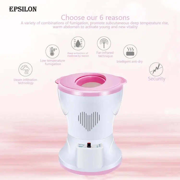 Epsilon Tempat Duduk Spa Wanita, Kursi Uap Vagina dengan Uap untuk Perawatan Kesehatan Yoni Spa