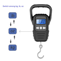 J & R haute qualité 50KG Portable bagages Balance poche poids balance crochet suspendu électronique balances de pêche