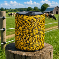 Lichtgewicht, duurzaam, elektrisch omheiningsdraad, UV-bestendig, hooggeleidend, voor vee, paarden, schapen, boerderijhek, 6 voet