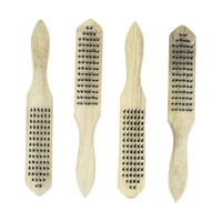 Brosse métallique à manche en bois, 15 rangées, antistatique, anti-étincelles, pour l'élimination de la rouille, qualité industrielle, pour nettoyage de barbecue et ustensiles de cuisine