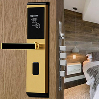 Serrure d'hôtel intelligente Rfid, système de verrouillage de poignée de porte d'hôtel intelligent électronique avec encodeur de carte