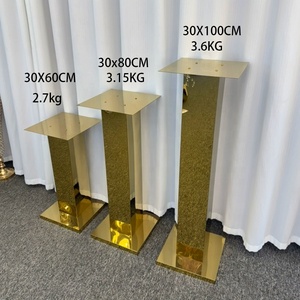 60CM Altura Luxo Grande Evento Coluna Ouro Titular Plinto Sobremesa Mesa Casamento Bolo De Aniversário <span class=keywords><strong>Display</strong></span> Stand Flower <span class=keywords><strong>Rack</strong></span> - Product Image 5