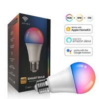 Bombillas LED Inteligentes para el Hogar, Regulables, RGBCW, 9W, PC E26/E27, con WIFI, Control por Voz con Alexa y Google Assistant, Blanco Cálido