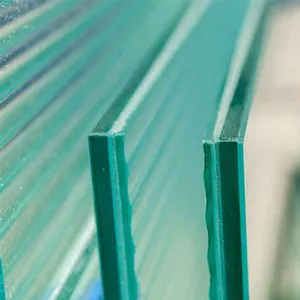 New opalescent laminated glass popular in Philippines Qingdao sandblasting toughened transparent laminated glass
