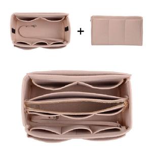 Sac de rangement portable en feutre <span class=keywords><strong>color</strong></span>é pour femme, organiseur de voyage, insert pour sac à main, trousse de maquillage, sac fourre-tout - Product Image 5