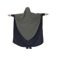 Женские молитвенные платья с длинным рукавом Abaya Jilbab Khimar, мусульманская одежда, макси молитвенные комплекты Abaya