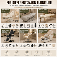 Pièces détachées et accessoires professionnels modernes pour mobilier de salon : lits de beauté, lits de shampoing, tables de massage, chaises de salon - Cuir PU