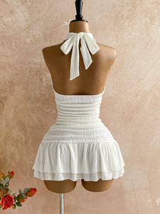 Vestido de Baño para Mujer LEDUO, Estilo Y2K, Tela Texturizada, Fruncido, para Vacaciones en la Playa y Fiestas en la Piscina - Product Image 2