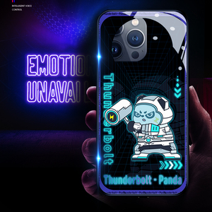 Panda lumineux <span class=keywords><strong>iphone</strong></span> 15 pro <span class=keywords><strong>max</strong></span> étui pour téléphone portable sacs musique intelligente commande vocale clignotant pour <span class=keywords><strong>iphone</strong></span> 14 étui 13pro <span class=keywords><strong>max</strong></span> - Product Image 2