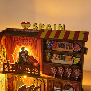Rompecabezas 3D de Madera Personalizado del Mercado de la Boquería de <span class=keywords><strong>Barcelona</strong></span>, Kit de Manualidades de Arquitectura en Miniatura para Decoración del Hogar y Regalo - Product Image 3