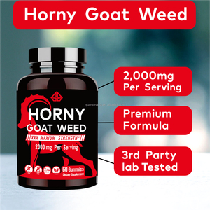 OEM Horny Goat Weed Maca Ginseng proporciona energía y vitalidad, resistencia, apto para hombres y mujeres adultos, 60 gomitas. - Product Image 3