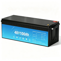 Batterie LiFePO4 48V 100Ah légère rechargeable au lithium pour voiturette de golf, marine, avec BMS CE, à décharge profonde pour stockage d'énergie