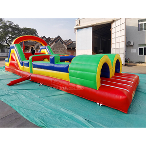 Campo de obstáculos inflable para niños, Arco Iris, 11 metros de largo, para fiestas al aire libre - Product Image 3