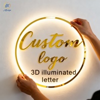 Enseigne personnalisée en acrylique pour salon, décoration murale, logo d'entreprise LED 3D, enseigne néon pour salon de beauté