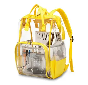 फैशन पूरी तरह से पीवीसी पारदर्शी स्कूल बैग बैग स्पष्ट मिनी यात्रा के लिए बैग daypack