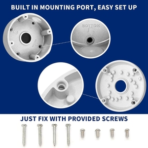 Support de montage mural en alliage d'aluminium <span class=keywords><strong>pour</strong></span> <span class=keywords><strong>caméra</strong></span> bullet, étanche, avec <span class=keywords><strong>boîte</strong></span> de jonction <span class=keywords><strong>pour</strong></span> dissimuler les câbles - Product Image 5