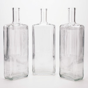 VISTA Custom 750 ml Botella de licor cuadrado 750 ml <span class=keywords><strong>Gin</strong></span> Whisky Vino Vodka Botella de vidrio para Brandy Ron con corcho - Product Image 2